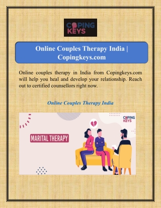Online Couples Therapy India | Copingkeys.com