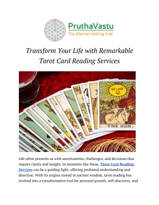 Transform Your Life with Remarkable Tarot Card Reading Services