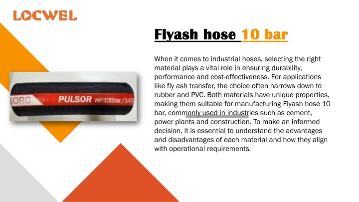 flyash hose 10 bar