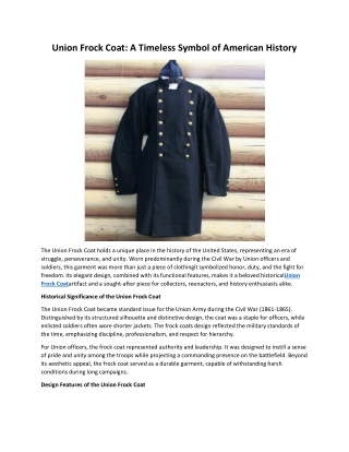 union frock coat a timeless symbol of american