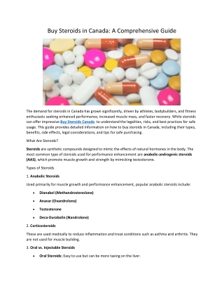 buy steroids in canada a comprehensive guide