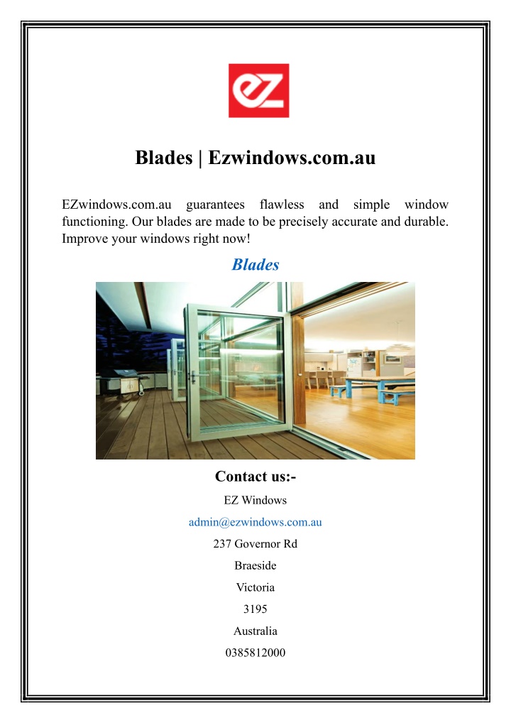 blades ezwindows com au