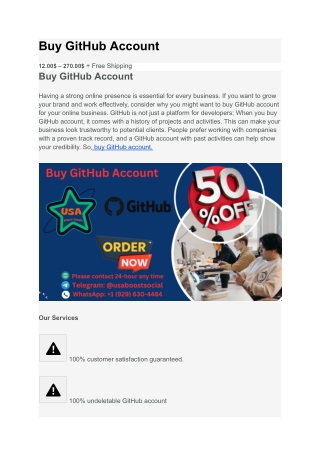 buy github account