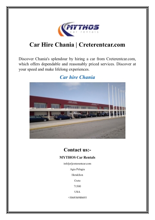 Car Hire Chania  Creterentcar.com