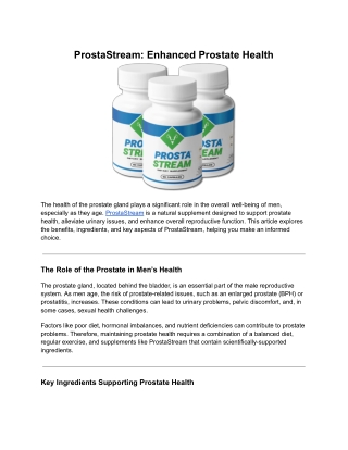 prostastream enhanced prostate health