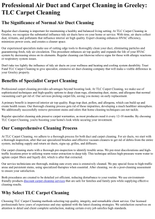 TLC Carpet Cleaning