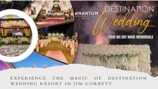 Experience the Magic of Destination Wedding Resort in