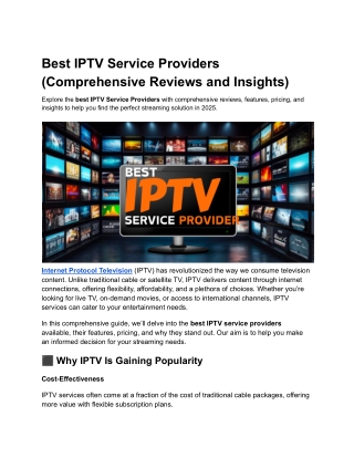 best iptv service providers comprehensive reviews