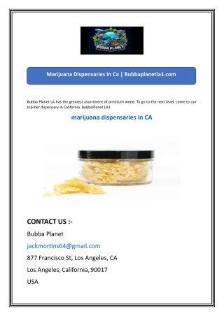 marijuana dispensaries in ca bubbaplanetla1 com