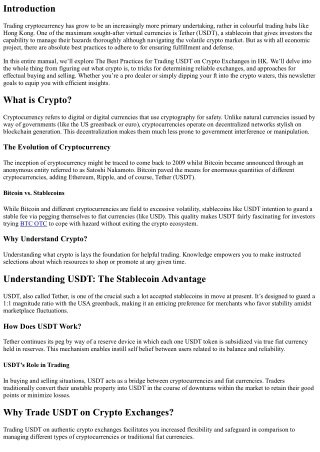 The Best Practices for Trading USDT on Crypto Exchanges in HK
