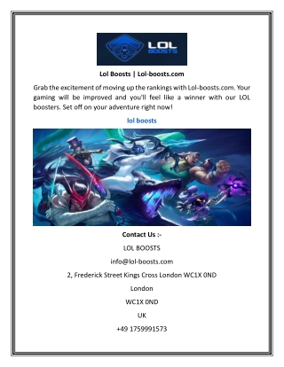 Lol Boosts Lol-boosts.com