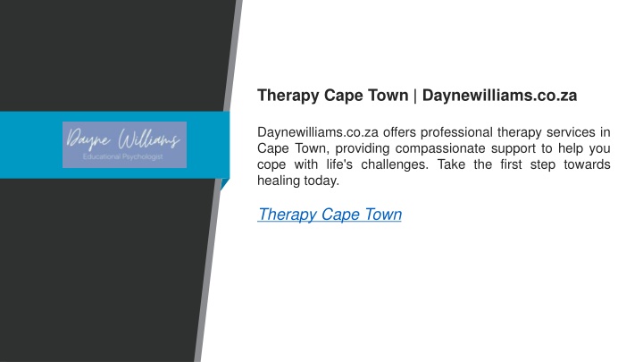 therapy cape town daynewilliams