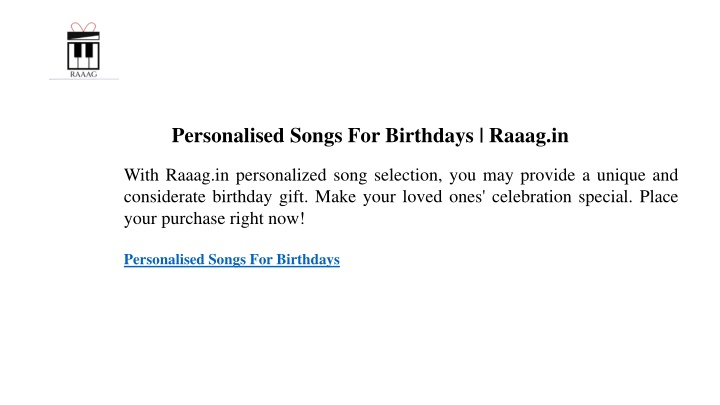 personalised songs for birthdays raaag in