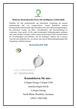 Moderne Deckenleuchte DALI für intelligente Lichttechnik