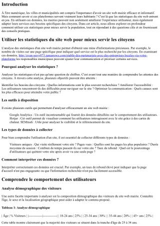 Utiliser les statistiques du site web pour mieux servir les citoyens