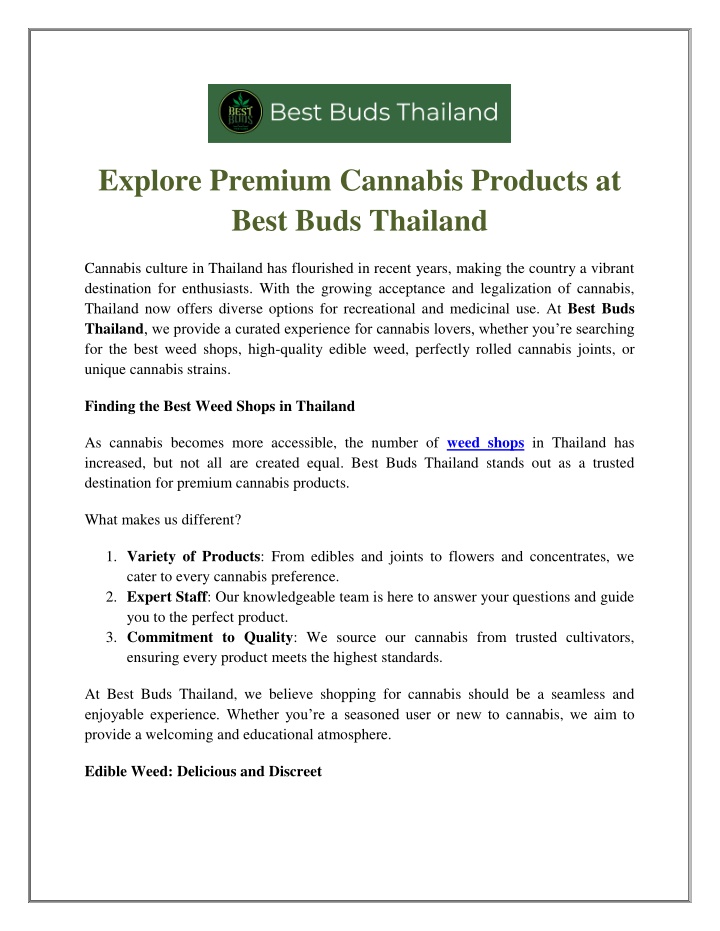 explore premium cannabis products at best buds