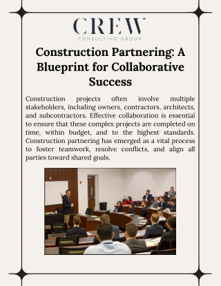 Construction Partnering A Blueprint for Collaborative Success