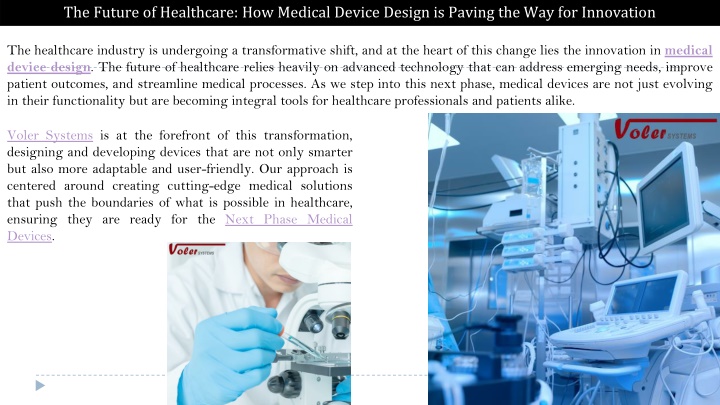 the future of healthcare how medical device