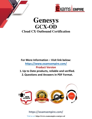 GCX-OD Questions and Answers pdf dumps