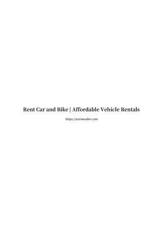 Best deals on car rentals