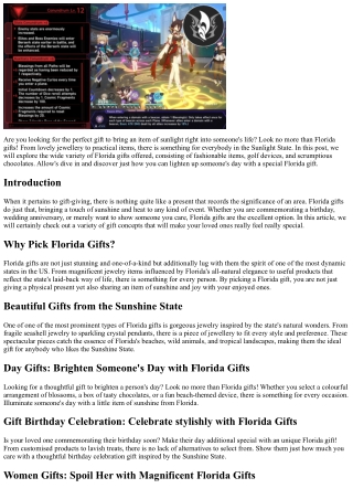 Florida Gifts: Bringing a Piece of Sunlight Home