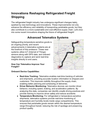 Innovations Reshaping Refrigerated Freight Shipping  - RWILogistics.docx