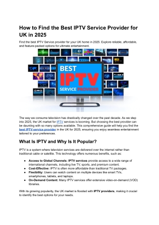 how to find the best iptv service provider