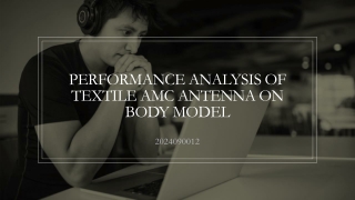 performance analysis of textile amc antenna on body model