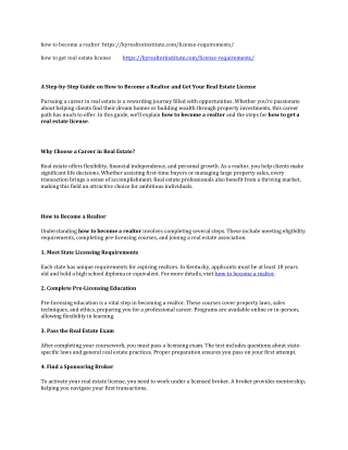 A Step-by-Step Guide on How to Become a Realtor and Get Your Real Estate License