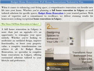 Budget Home Renovation: Full House Renovations Tailored to You