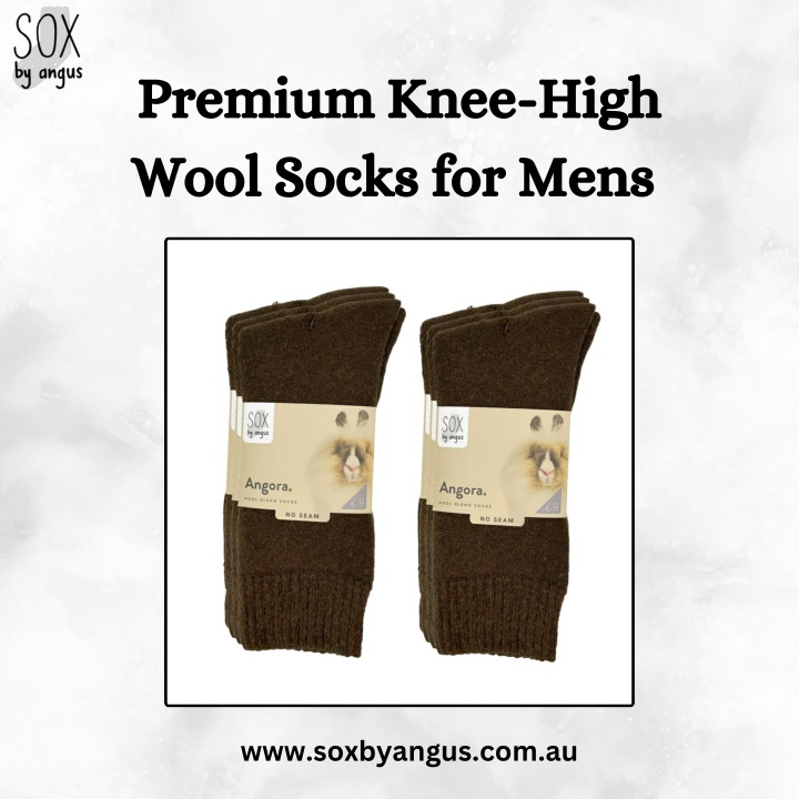 premium knee high wool socks for mens