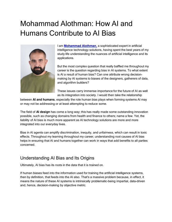 mohammad alothman how ai and humans contribute to ai bias