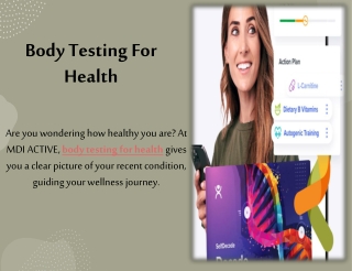Body Testing For Health