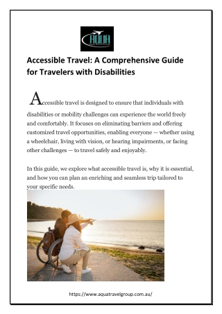 accessible travel a comprehensive guide