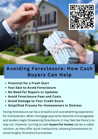 Avoiding Foreclosure: How Cash Buyers Can Help