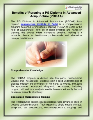 benefits of pursuing a pg diploma in advanced