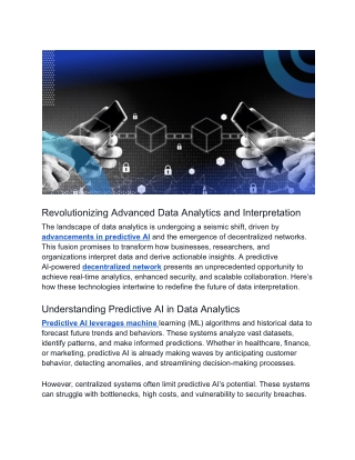 revolutionizing advanced data analytics