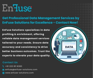 Get Professional Data Management Services by EnFuse Solutions for Excellence - Contact Now!