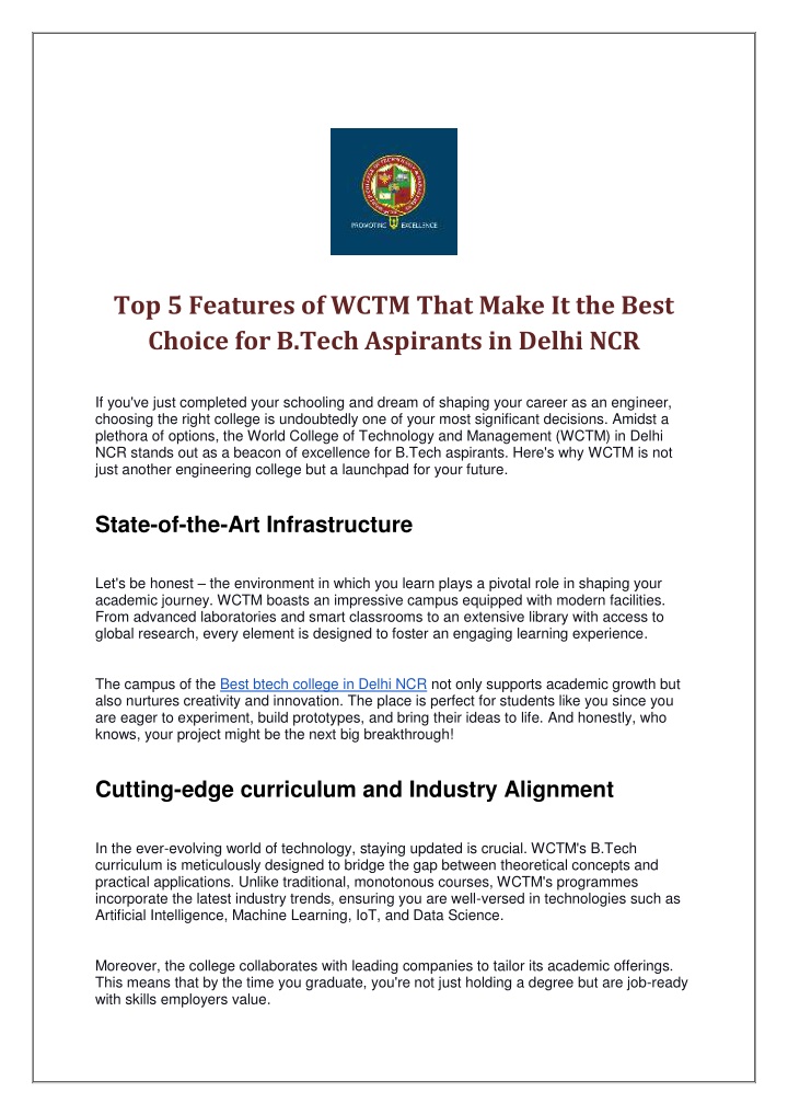 top 5 features of wctm that make it the best