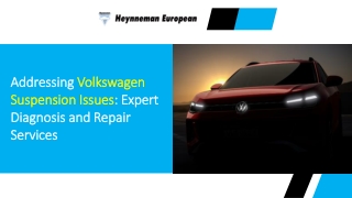 Addressing Volkswagen Suspension Issues Expert Diagnosis and Repair Services