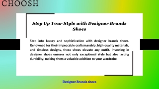 Step Up Your Style with Designer Brands Shoes