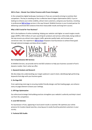 SEO in Pune