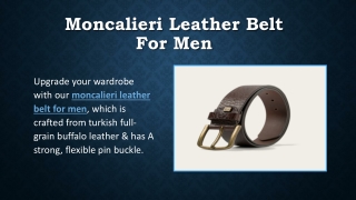 Moncalieri Leather Belt For Men