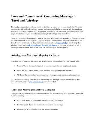 love and commitment comparing marriage in tarot