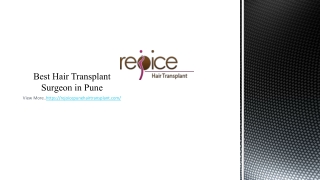 Best Hair Transplant Surgeon in Pune