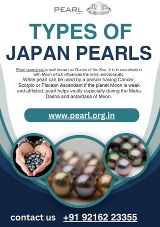 Types of Japan Pearls