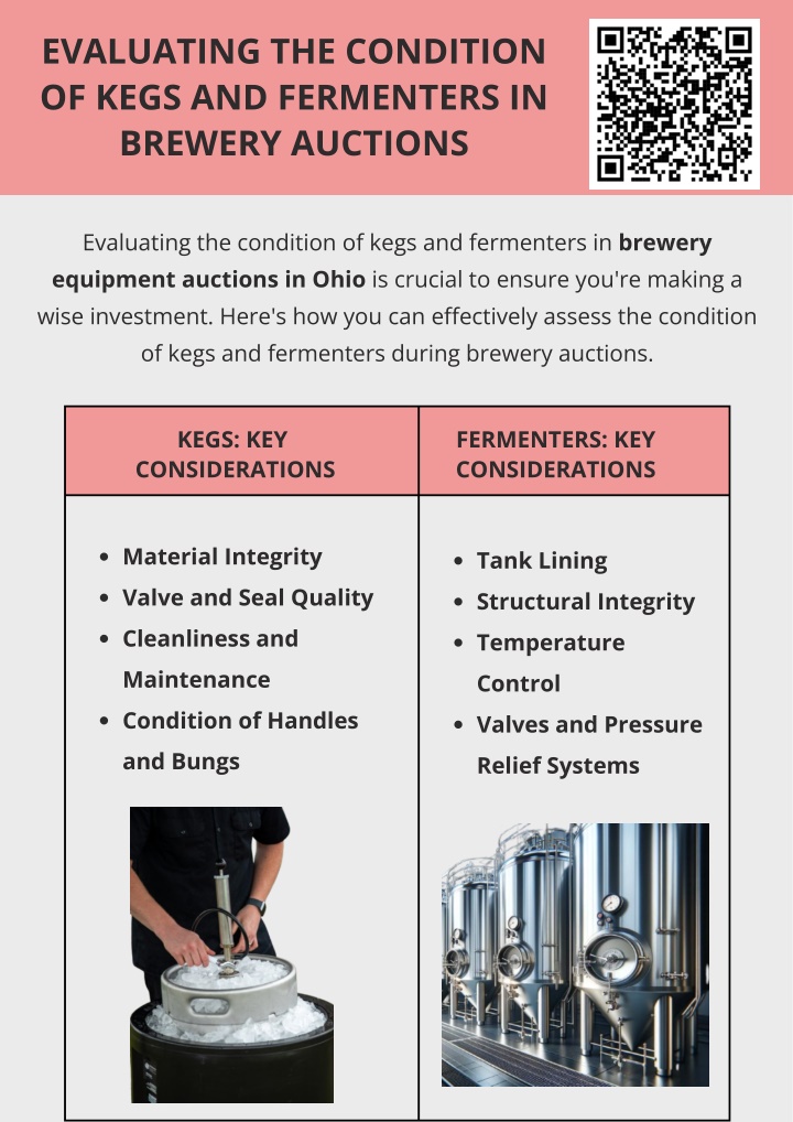 evaluating the condition of kegs and fermenters