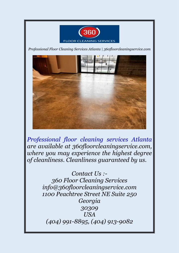 professional floor cleaning services atlanta