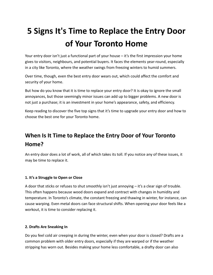 5 signs it s time to replace the entry door