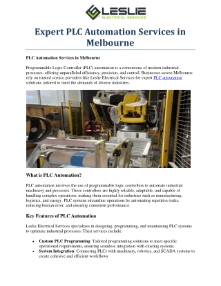 expert plc automation services in melbourne